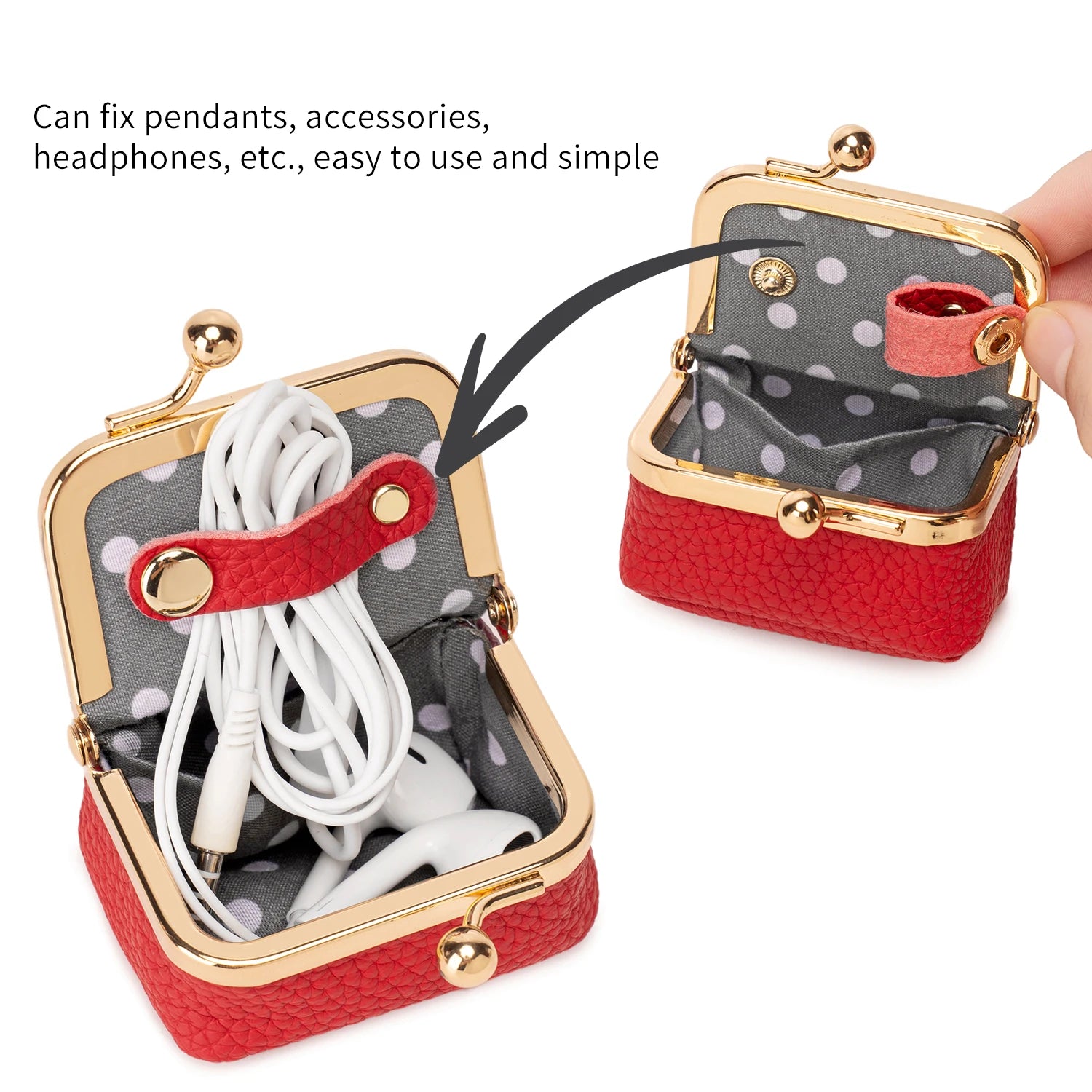PARYON Mini-Täschchen mit Bügelverschluss – für Schmuck & Münzen