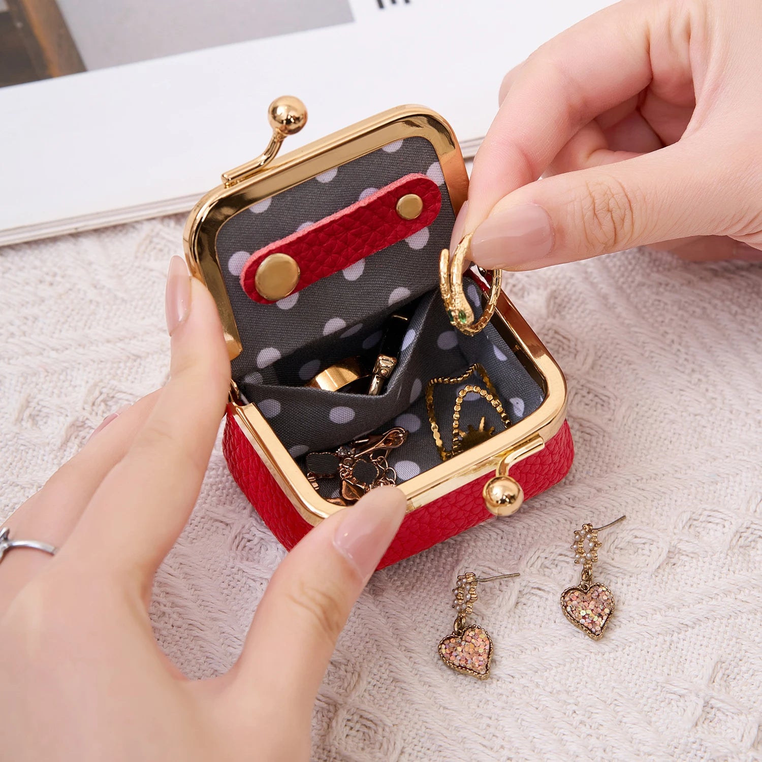 PARYON Mini-Täschchen mit Bügelverschluss – für Schmuck & Münzen