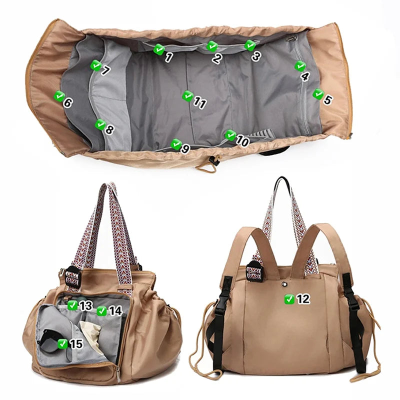 Paryon Sport- & Freizeittasche mit Rucksackfunktion
