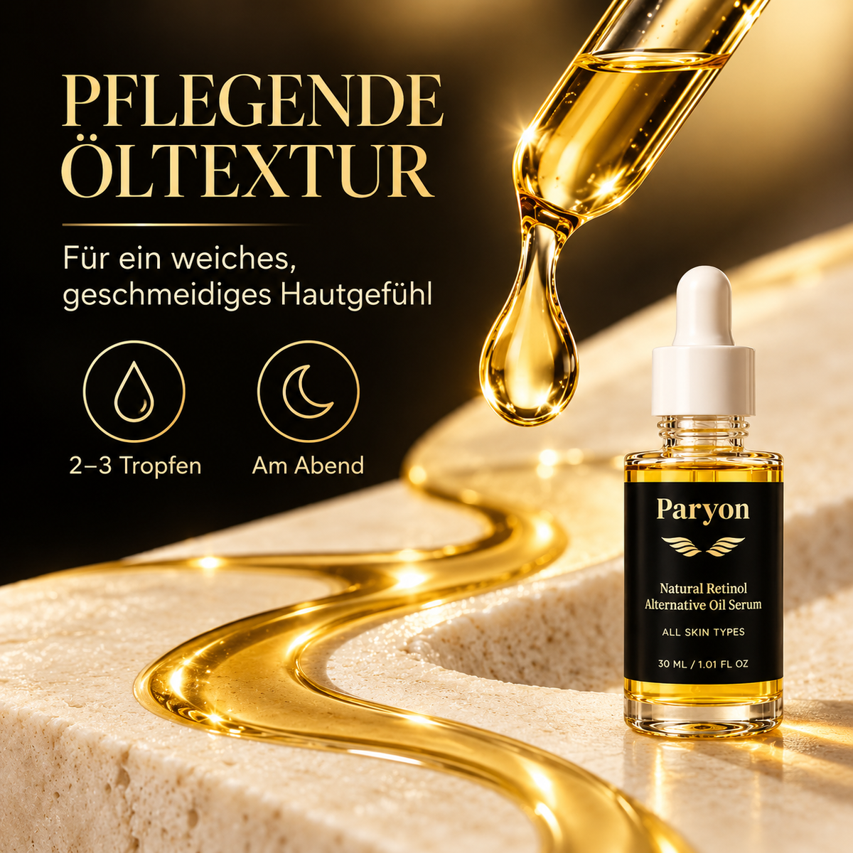 PARYON Ölserum 30 ml – pflegende Öltextur und Abendanwendung